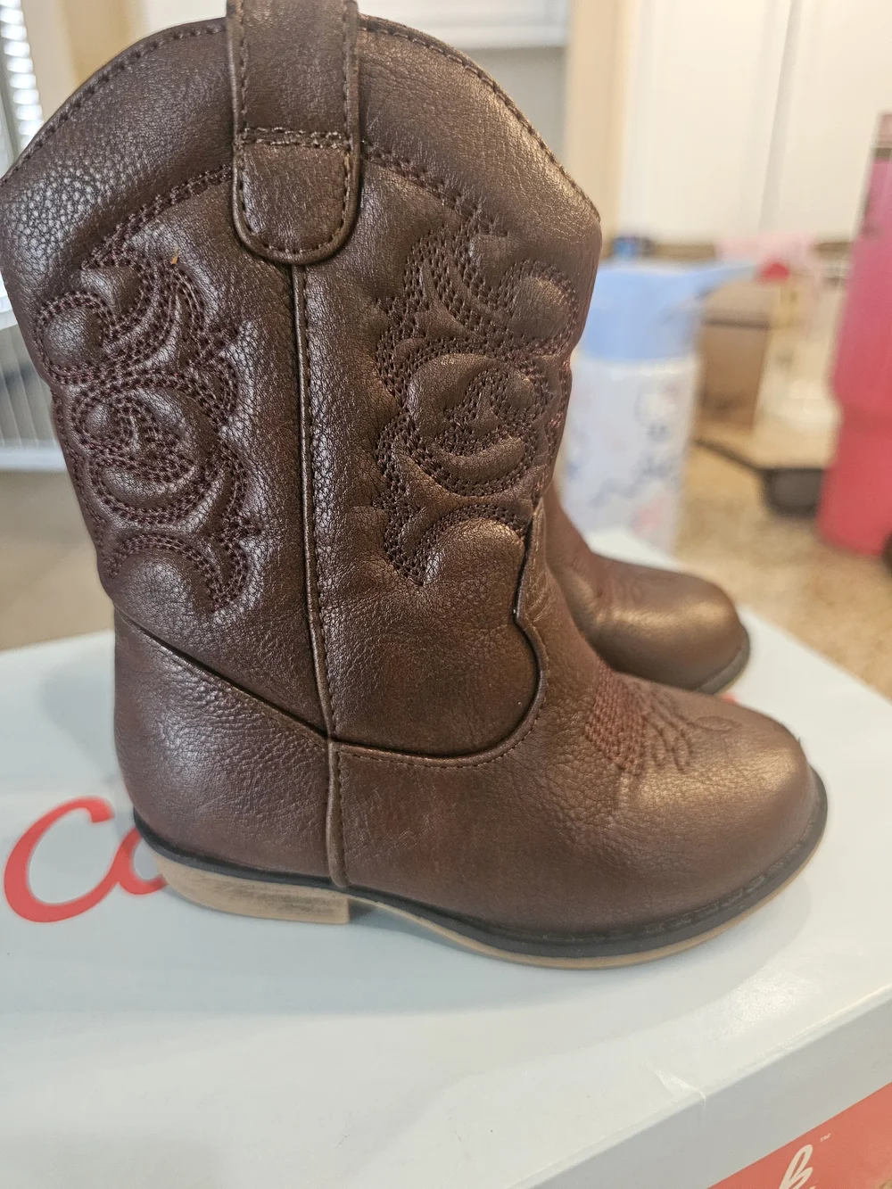 Cat & Jack Brown Girls Or Boys Western Cowboy Boots Toodler Size 7